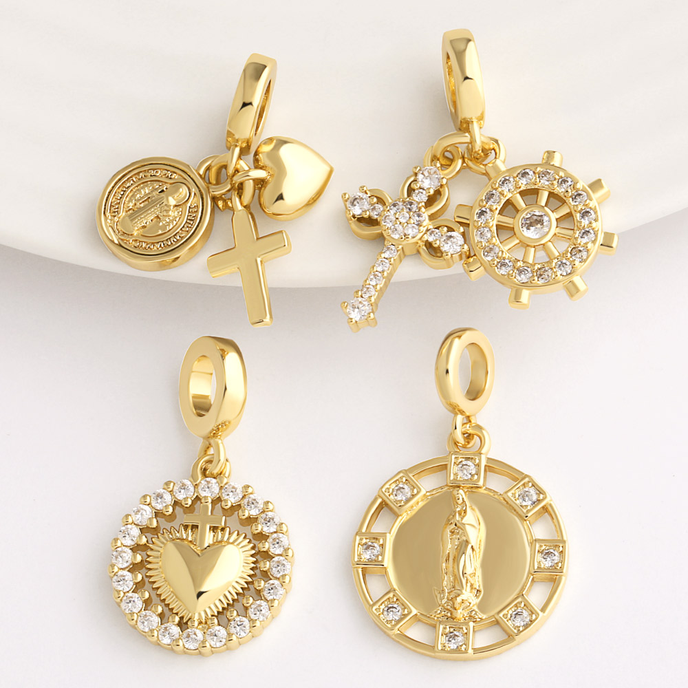 Battle Rope Anchor - OCESRIO White Crystal Virgin Mary Medal