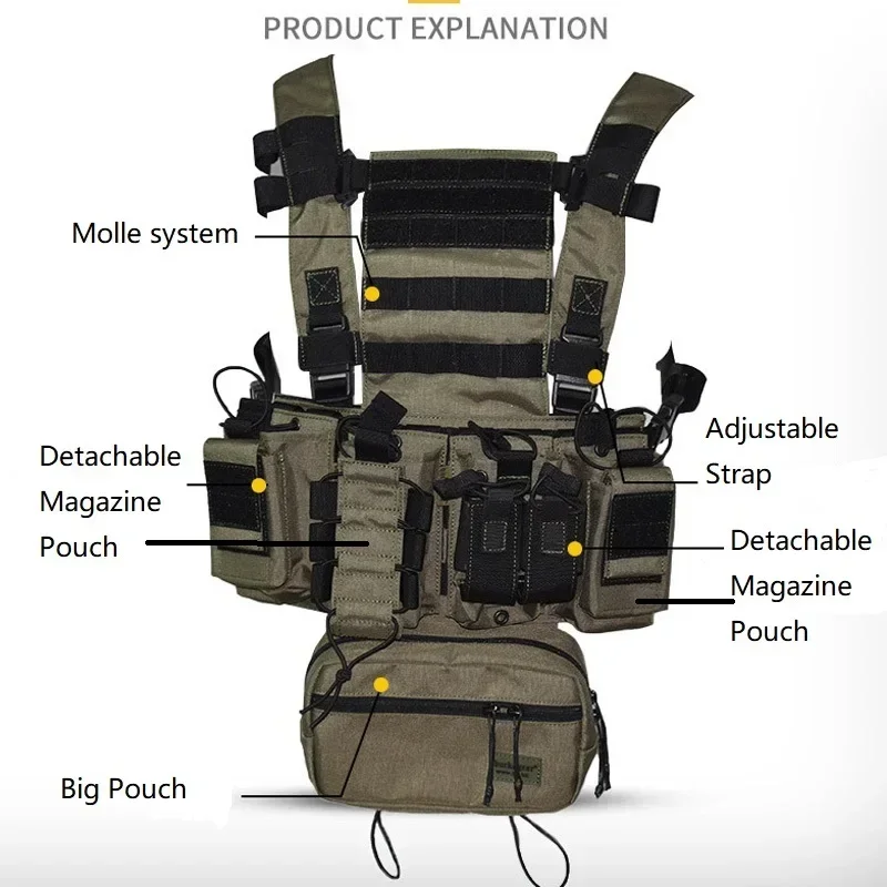 Crossfit Gear Men - D3CR Chest Rig Vest Multicam Black