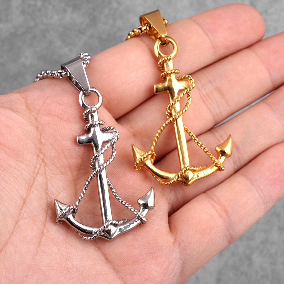 Golden Silver Color Anchor Men - огляд і ціна Battle Rope Anchor
