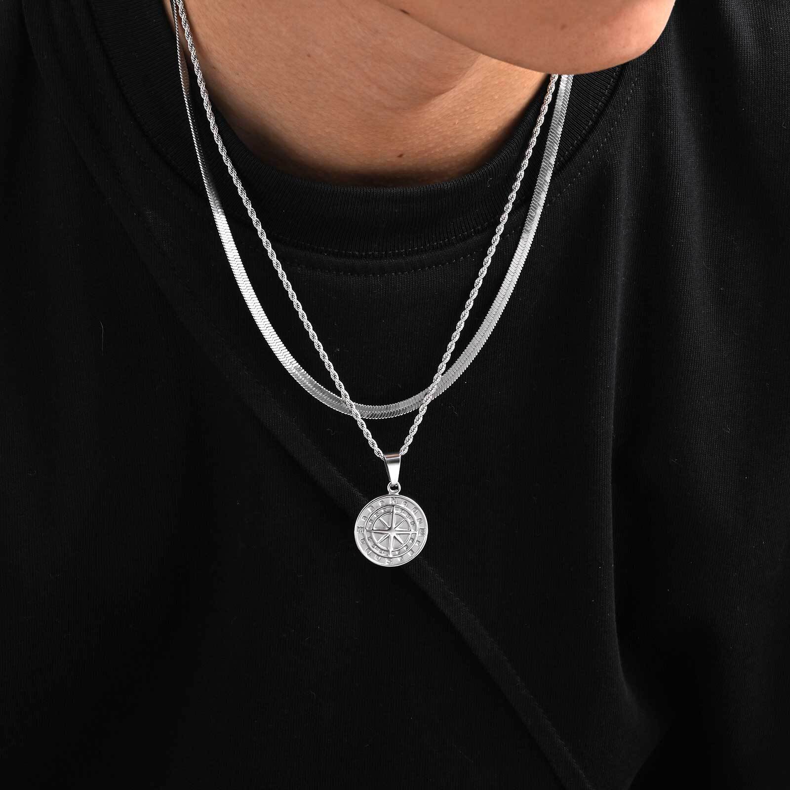 2pcs/set Compass Necklace for  - огляд і ціна Battle Rope Anchor