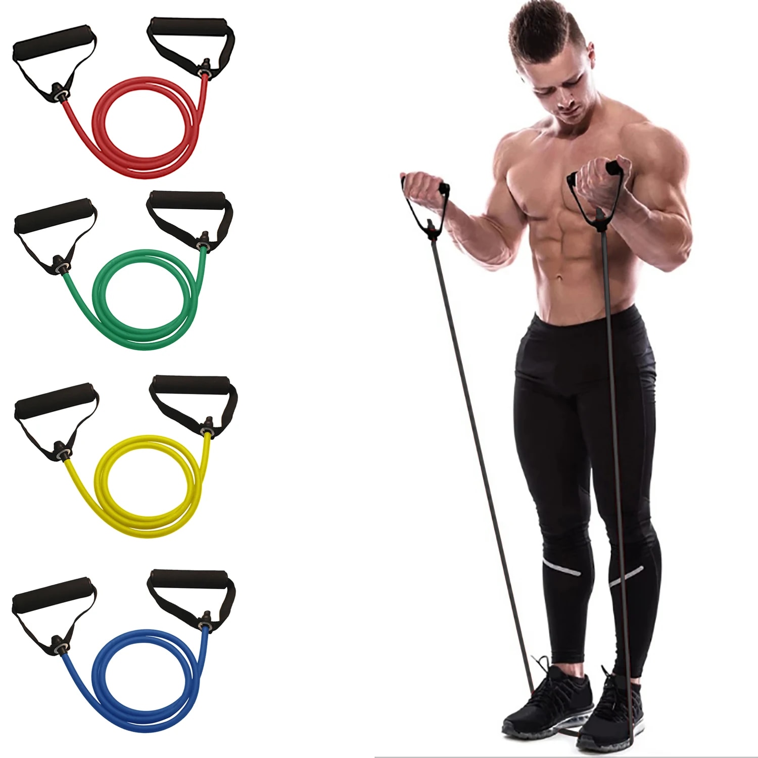 Resistance Bands With Handles, - огляд і ціна Crossfit Accessories