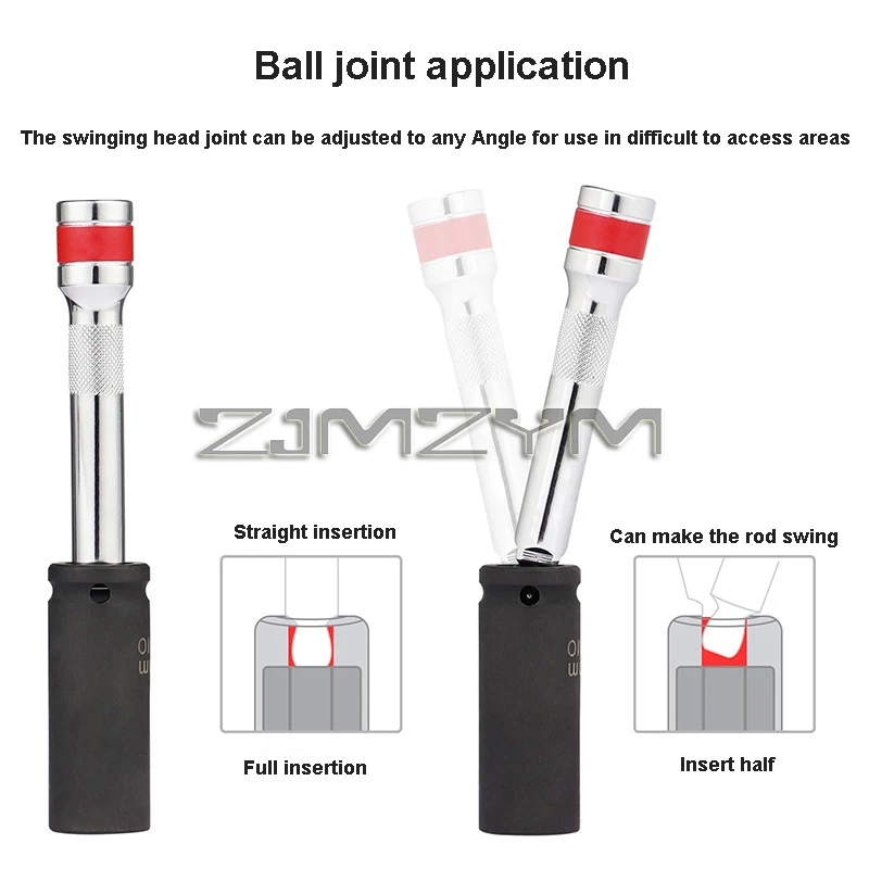9PCS 1/2 3/8 1/4 Inch Ball Hea - огляд і ціна Head Racket Boom