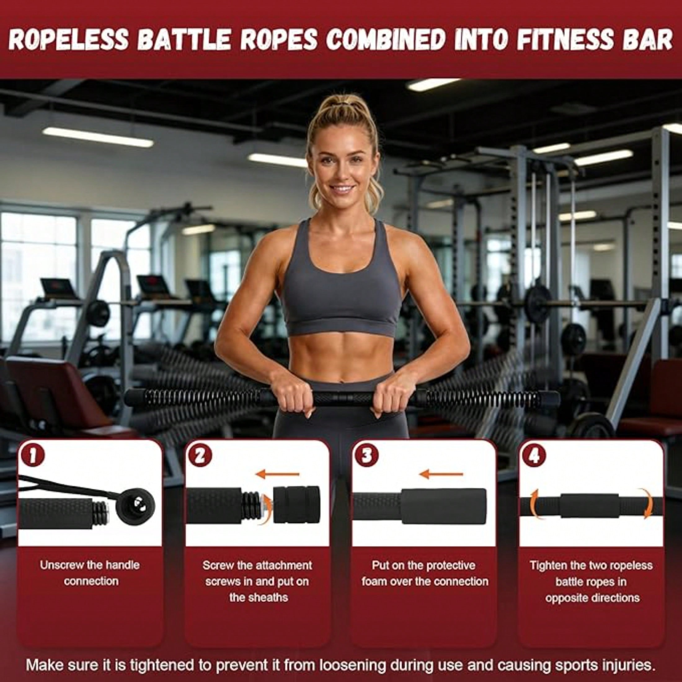 2-in-1 Upgraded Cordless Battl - огляд і ціна Crossfit Workout Gear