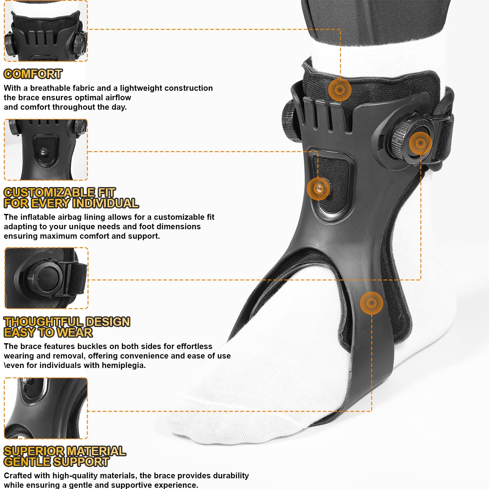Drop Foot Brace Orthosis AFO A - огляд і ціна Ankle Mobility Band