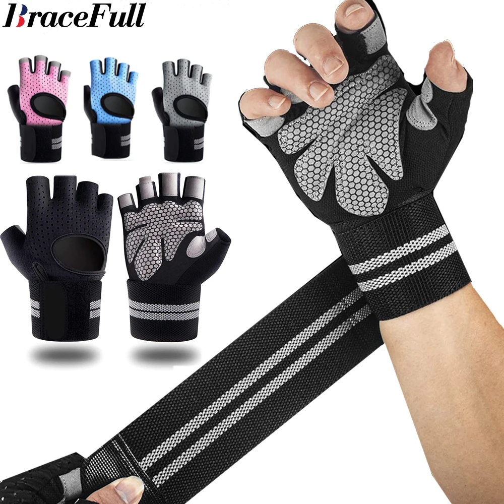 1Pair Half Finger Gym Fitness  - огляд і ціна Wrist Wrap Support