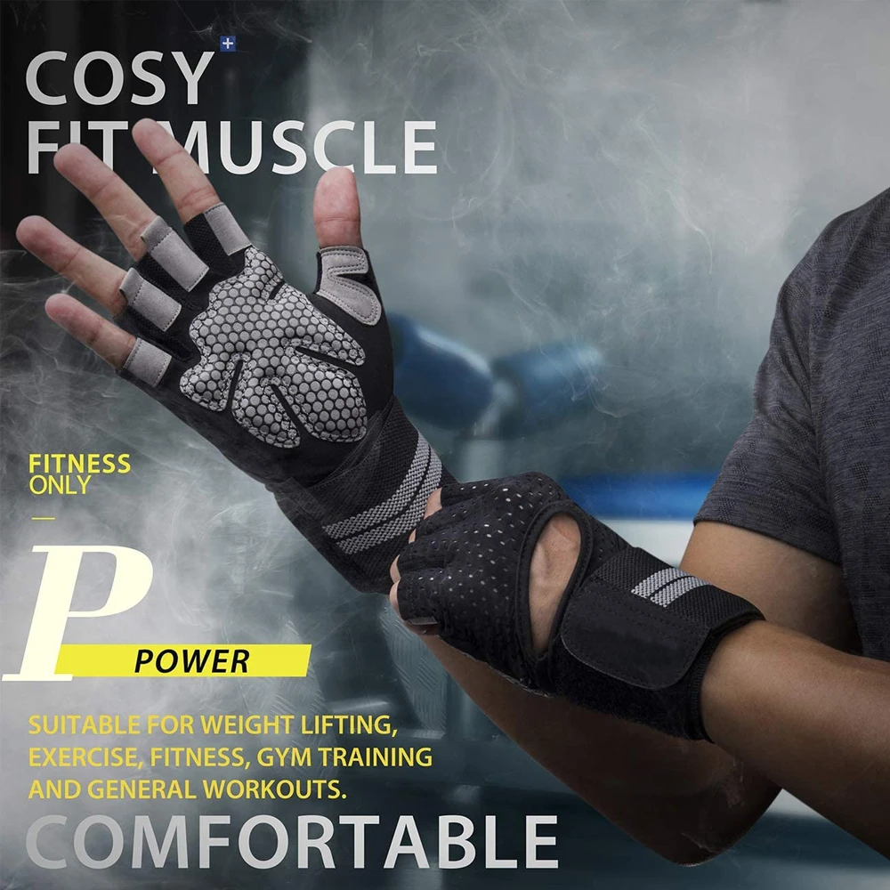 1Pair Half Finger Gym Fitness  - огляд і ціна Wrist Wrap Support