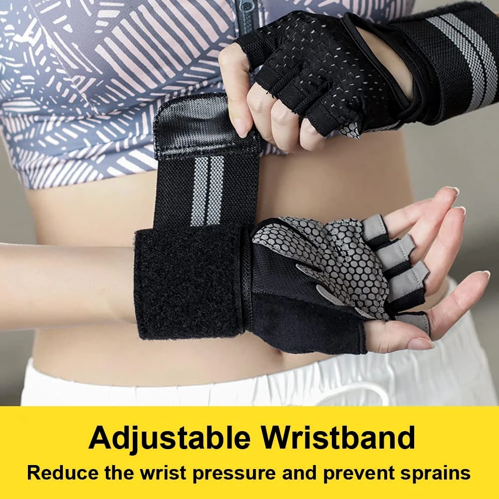 1Pair Half Finger Gym Fitness  - огляд і ціна Wrist Wrap Support